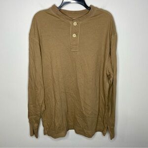 Daniel Cremieux 2 button Henley top size large